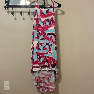 Ella moss size large sleeveless high low midi dress